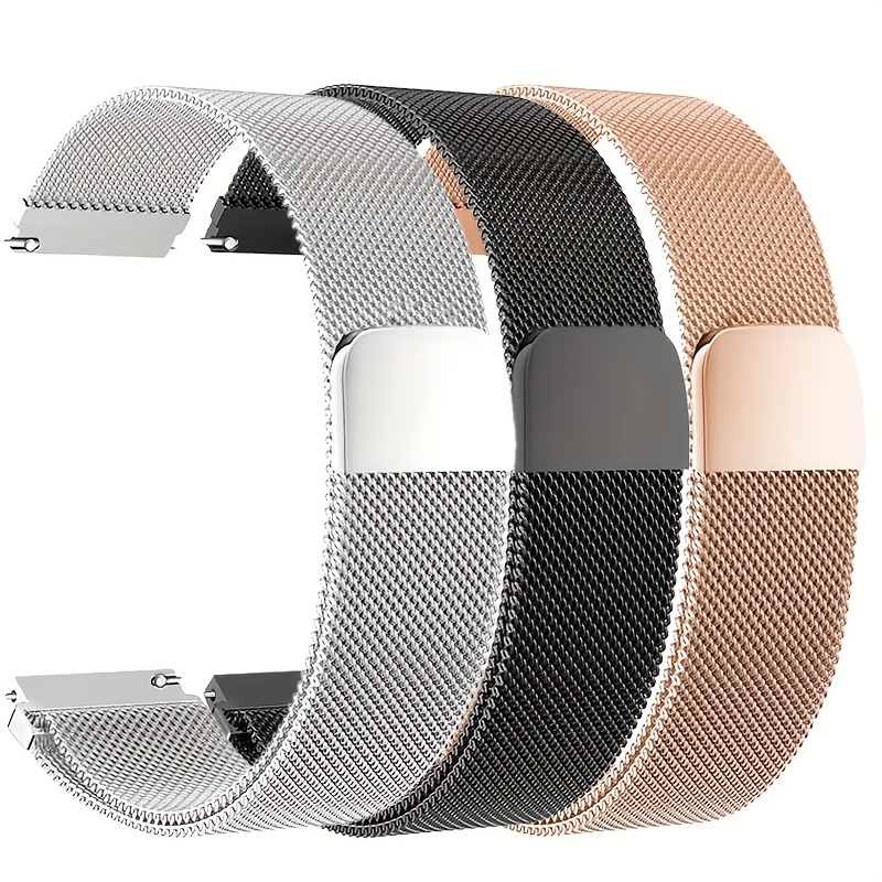 TEMU 3pcs Metal Strap For Huawei Watch Gt 6 5 Pro 46mm 41mm Gt6 Gt4 2e Se, For Redmi Watch 5 Lit/active Stainless Steel Bracelet 18mm 20mm 22mm For