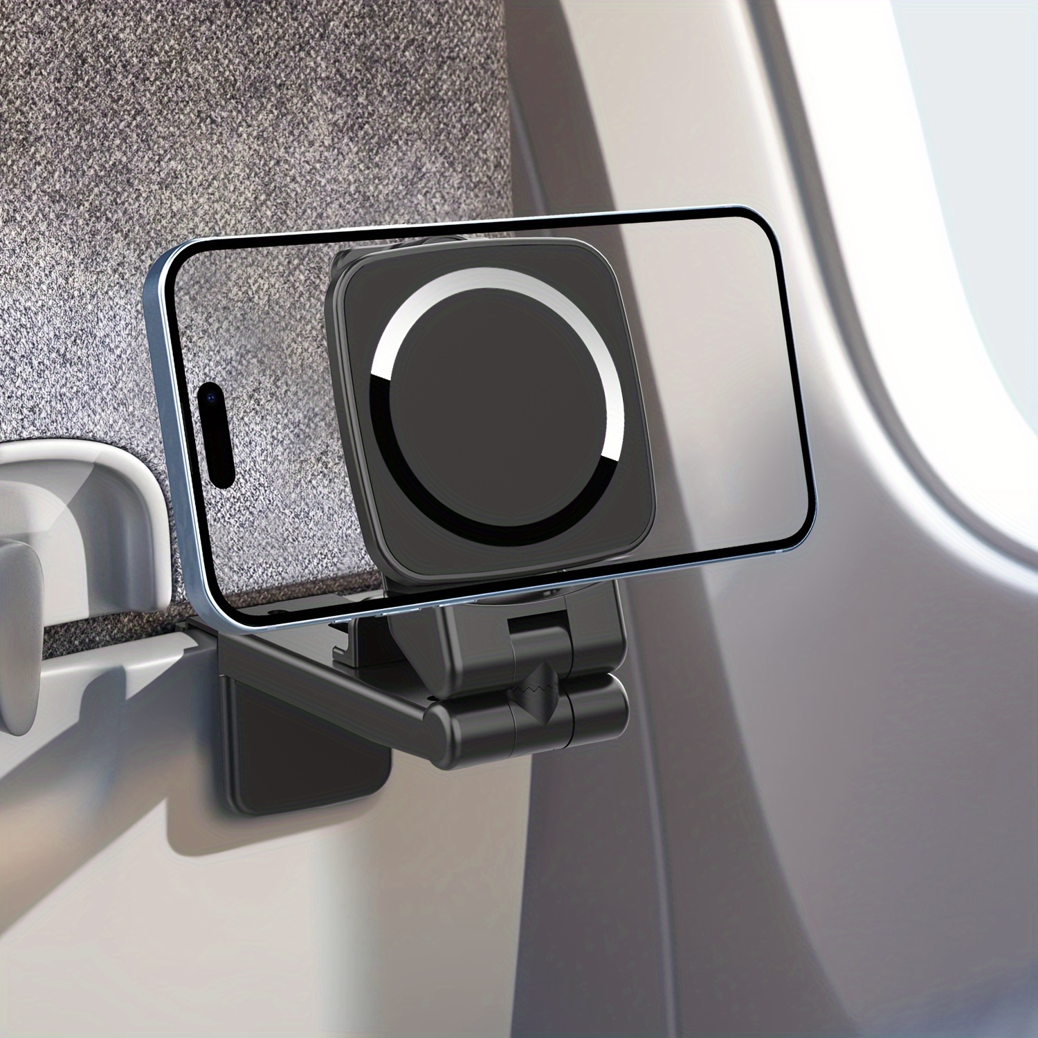 

Support magnétique pour smartphone en matériau ABS pour bureau, avion et train à - Support de voyage polyvalent, montage , fonctionnement charge - 1