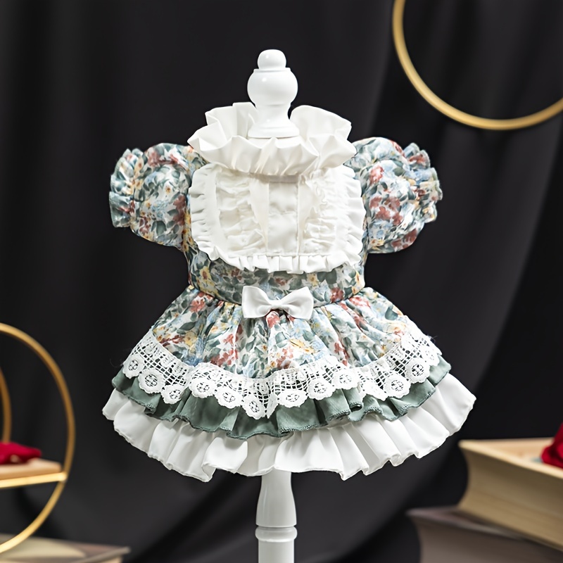1* Lace Princess Dress, Small Dog Dress, Puppy Dress, Pet Dress, Tulle  Dress Birthday Party Lace Outfit Ballet Skirt Costume