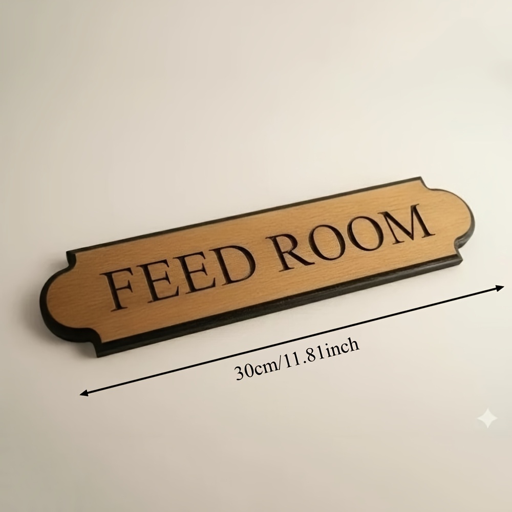 TEMU Letrero de puerta de madera personalizado con placa de /número - Placa de identificación de pulida para montaje en pared, adecuada para