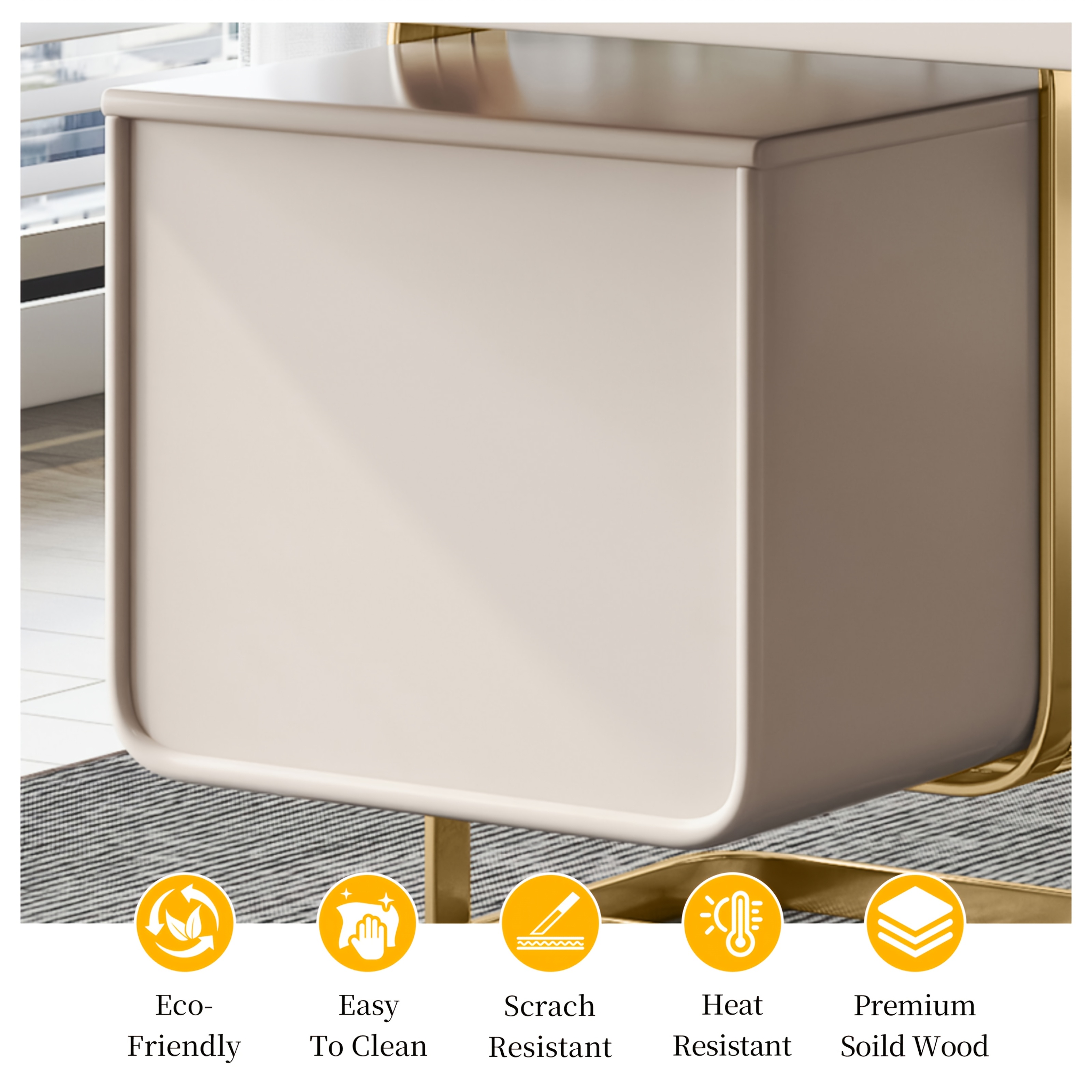 luxury   desk with   modern minimalist writing table suitable for home office study room bedroom marble tabletop   assembly space saving for small spaces   Product details 7
