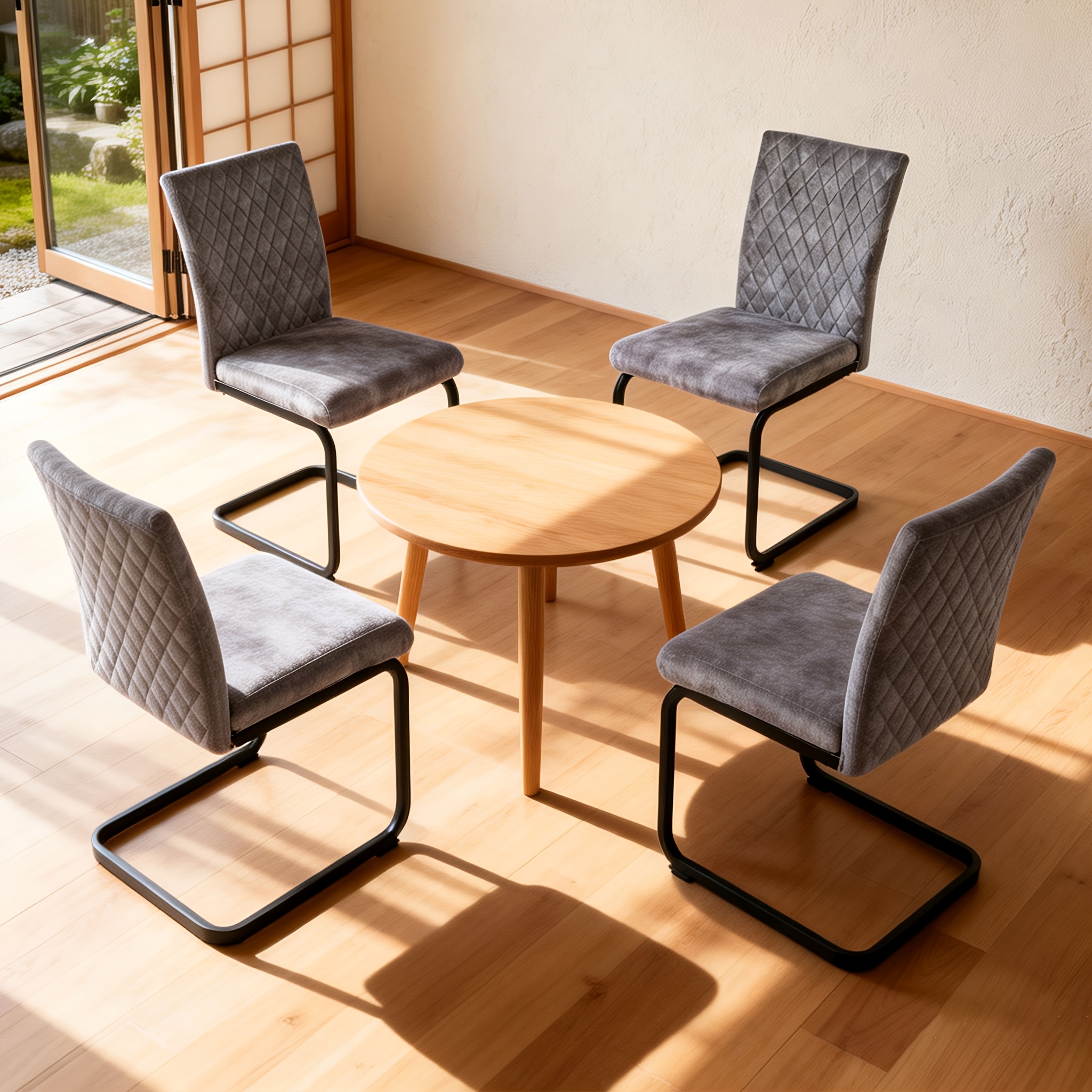 Image of Gray Metal Curved Tube Living Room Chair, Padded High Back, In 2/4/6/8 Seats, Metal Frame, Front Leg Design, Suitable For Small Apartments