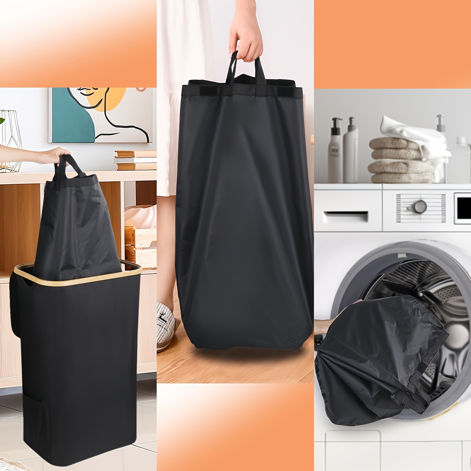 

2pcs Clothes , Recycling , Trash Bag, , , Double Handles, , Suitable For 70l/100l , To , Bedroom, Kitchen, Bathroom, Dormitory, Organizer