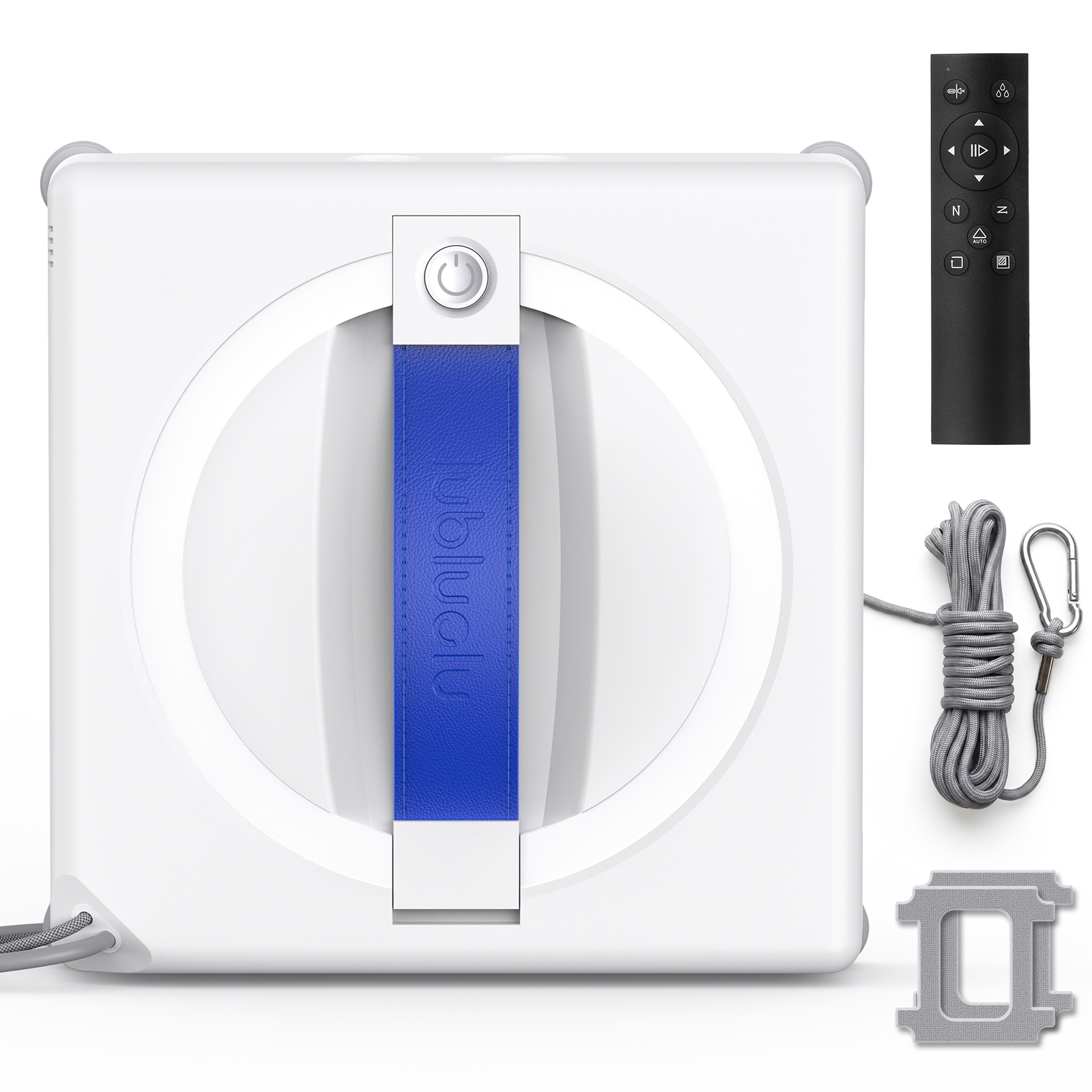 Image of Lubluelu Mini Window Cleaning Robot, Planning, Multilingual Assistant, 4-meter Safety Rope, 6.2kpa Suction, Edge Cleaning, 4 Nozzles + 110ml Water Tank, For Home Window Bathroom Glass Cleaning