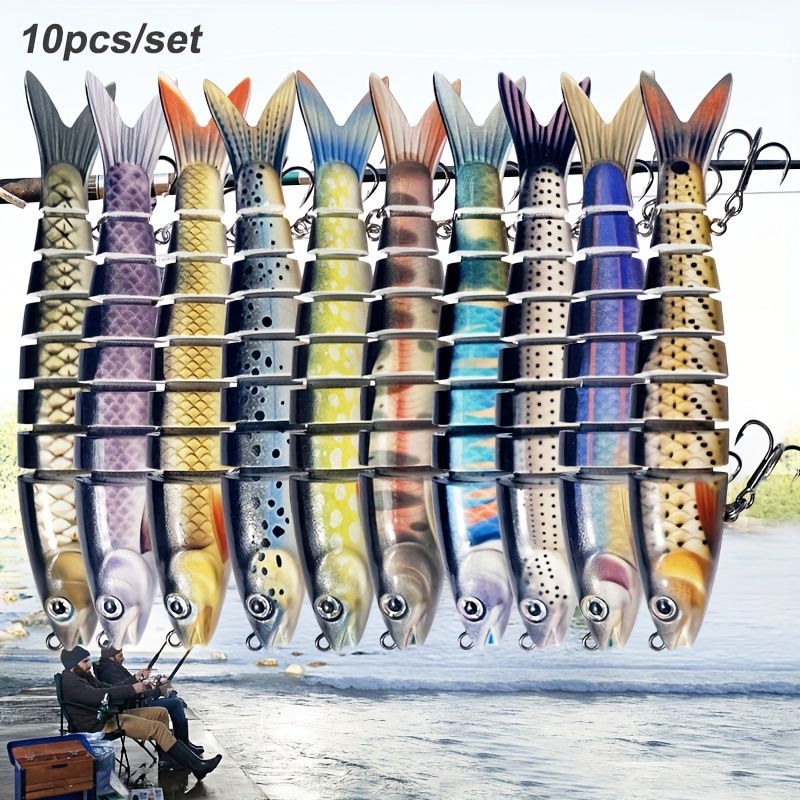 

10pcs Qqnal 13.5cm/5.32inch - Lures, 19g Heavy For , Bass, , , Trout, Mackerel, Koi, Herring, , , Cod, Sardine, , And - Suitable For