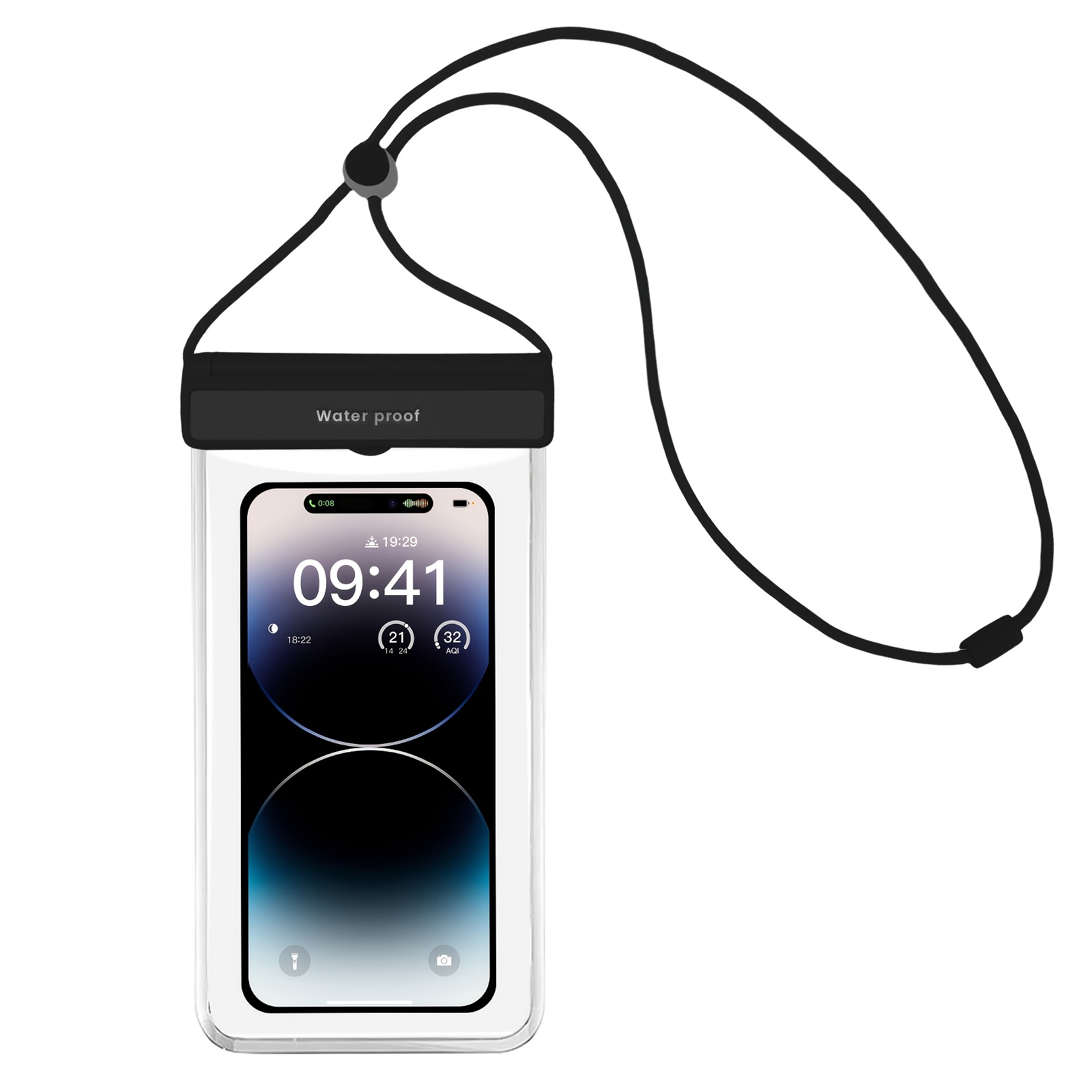 Image of 1pc 7.2in Clear Phone Pouch With Adjustable Lanyard, Universal Phone Dry Bag For Swimming Surfing Snorkeling Rafting Beach, 8 Colors