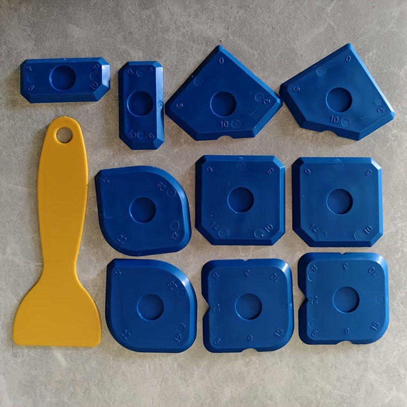 TEMU Silicone Sealant Trimming Tool Set, Professional Joint Filler Scraper And Shaping Tool Kit, Reusable Joint Smoothing Tools, Suitable For