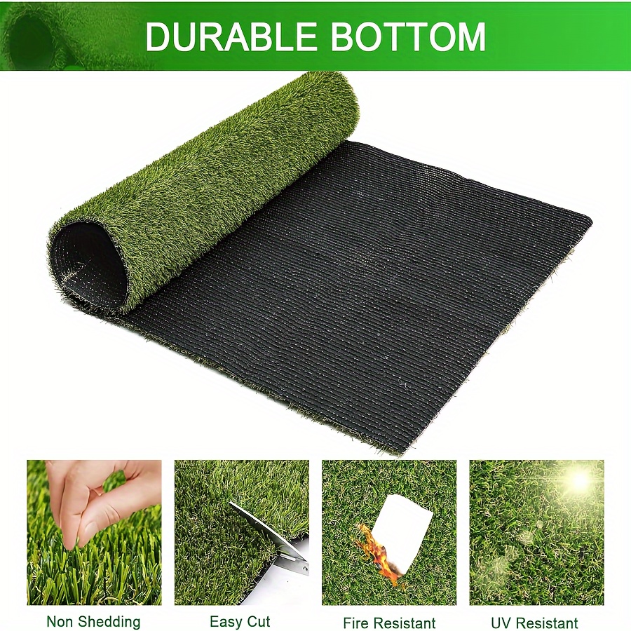 

Artificial Grass Mat 100cm X 200cm - Durable Plastic Fake Lawn For Indoor Outdoor Garden Landscape With 25mm Fiber Height, Drainage Holes, Uv & Fire Resistant