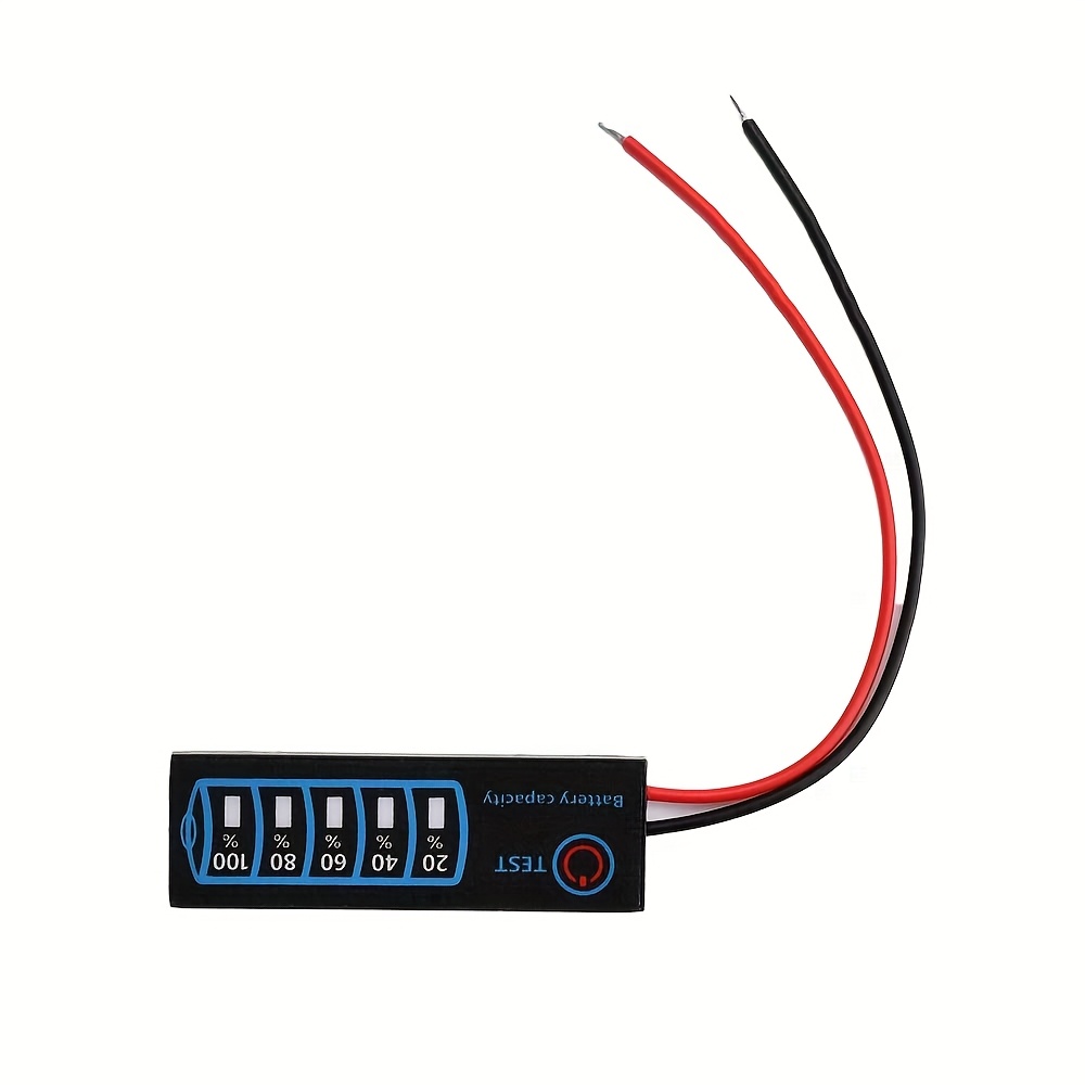item picture 1pc  5 30v lithium battery iron lithium lead acid battery pack power percentage indicator board battery power display