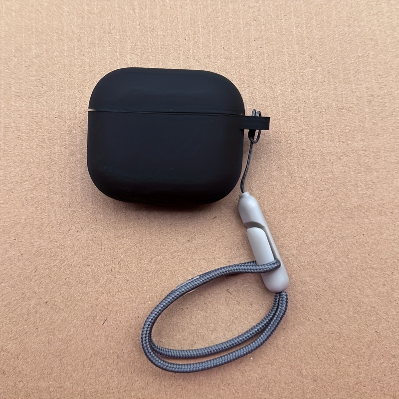 TEMU Cover in Silicone con Laccetto e Custodia per Auricolari, Compatibile con AirPods 4 & AirPods 3 Wireless