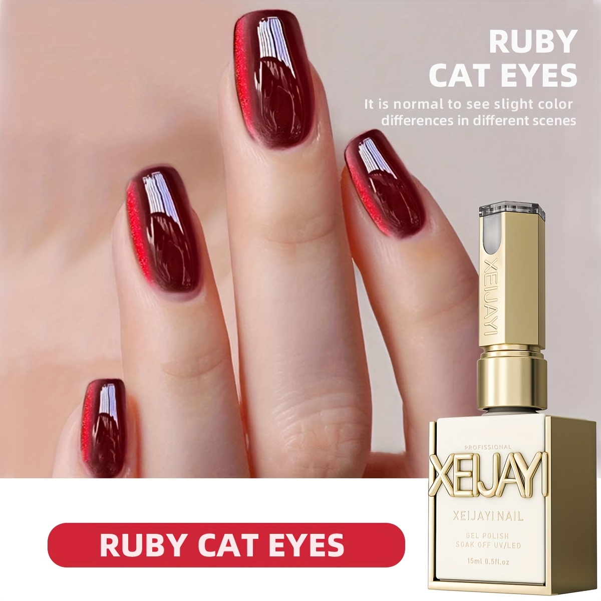 Image of 1pc Xeijayi Magnetic Nail Gel Polish - /led Semi-permanent Suitable For Diy Nail Art, Magnetic Effects, /korean Style Suitable For Salon & - Use, Gel For Nail , Nail Gift