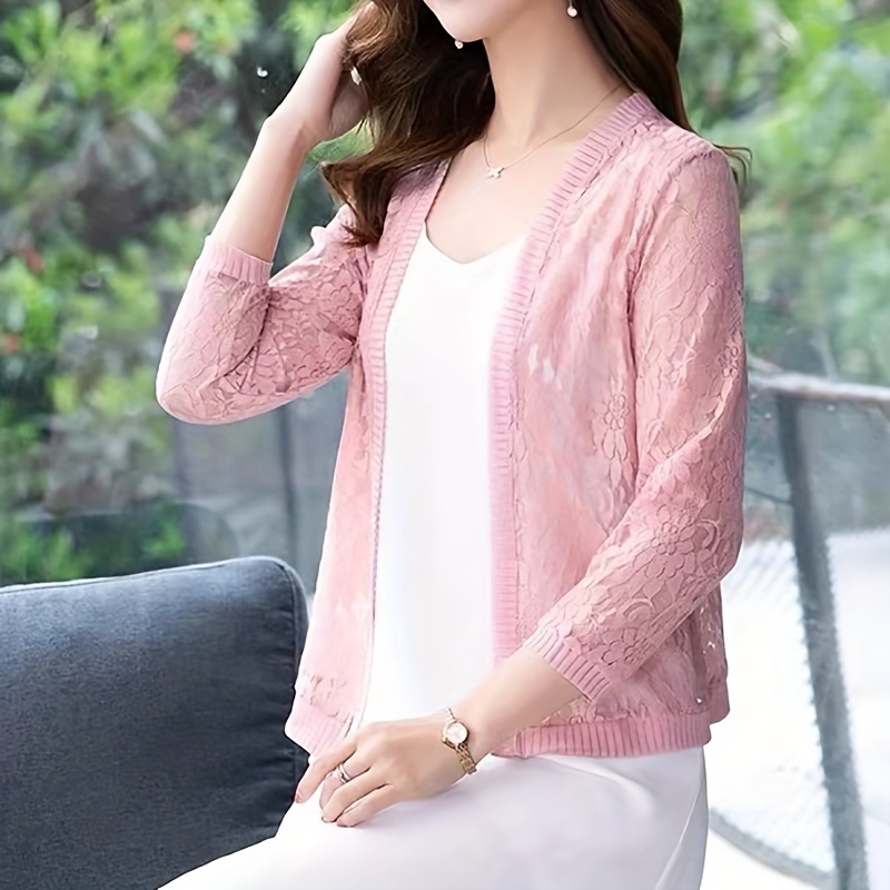 

Elegant Lace Shawl Cardigan - Lightweight, Sun-protective & For Women | Beach