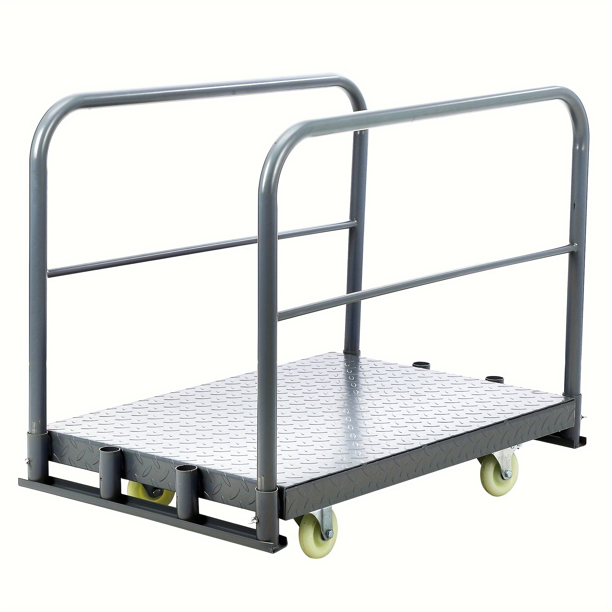 

Steel Panel Truck Cart, Platform Truck Cart, Heavy Duty Lumber Cart Drywall Dolly Cart, Flatbed Cart With 2000 Lbs Capacity And 4 Swivel Casters Cart For Carry Objects