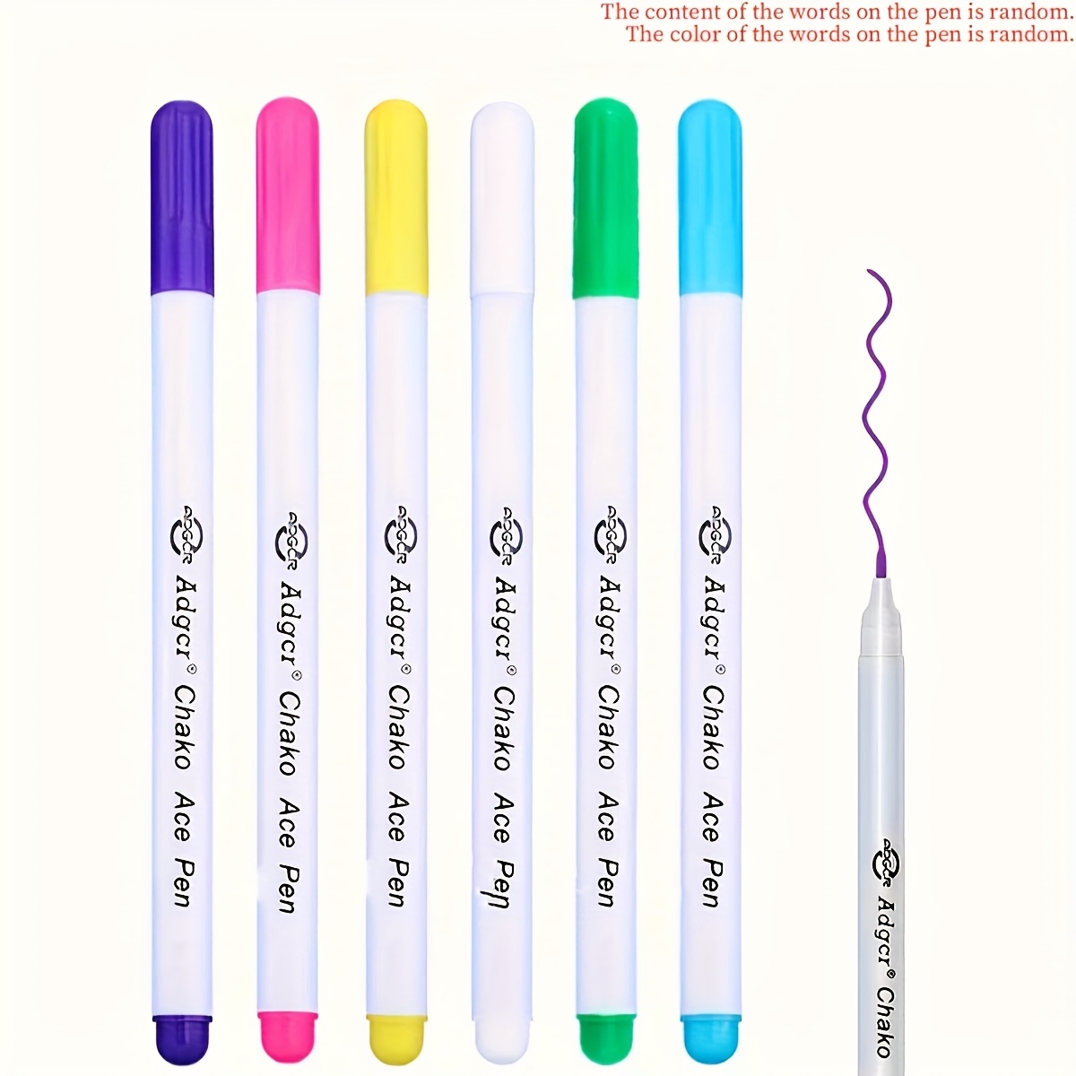 6pcs erasable fabric markers water soluble sewing markers for tailors artificial leather crafts and textiles and garments erasable by air and water in   colors     purple plastic materials very suitable for sewing