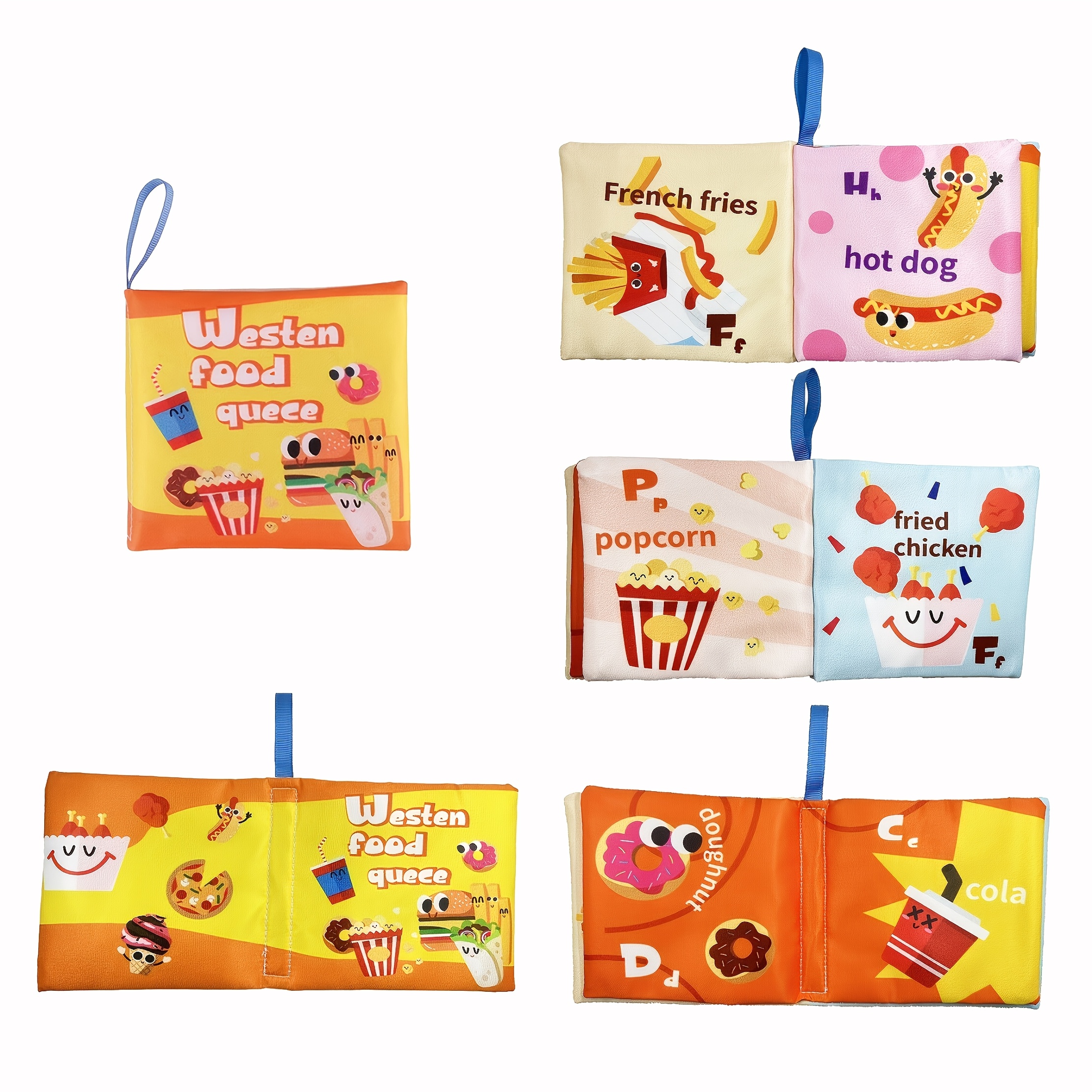 1pc Baby Cloth Book - Non-Tearable Soft Fabric, Ocean Animal & Multi-Theme Educational Toy with Interactive Learning Buttons, Infant Cognitive Development Book for Toddlers 0-3 Years (Pink/Green/Blue/Yellow), Baby Book, Sensory Stimulation, Vibrant Illustrations, Childsafe Material, Young Children