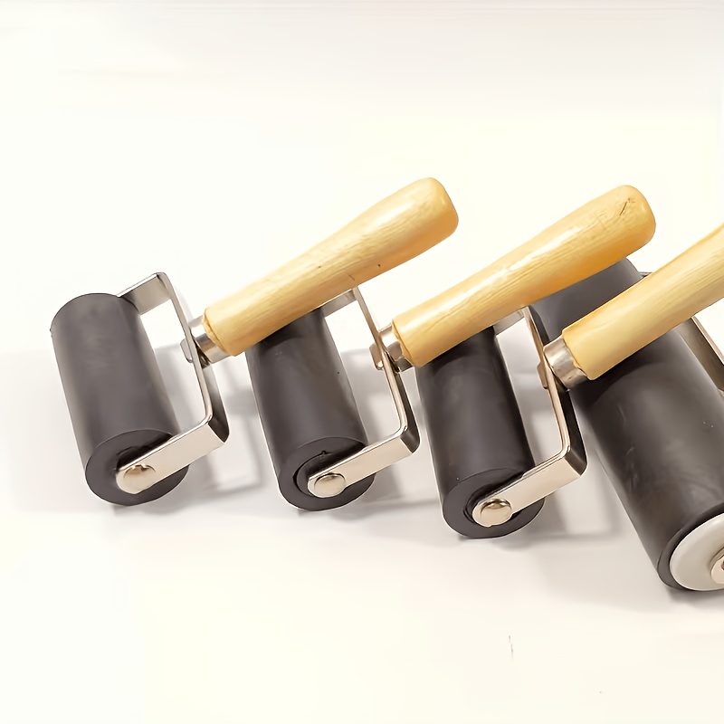 4-Pack Rubber Rollers for Craft Printing