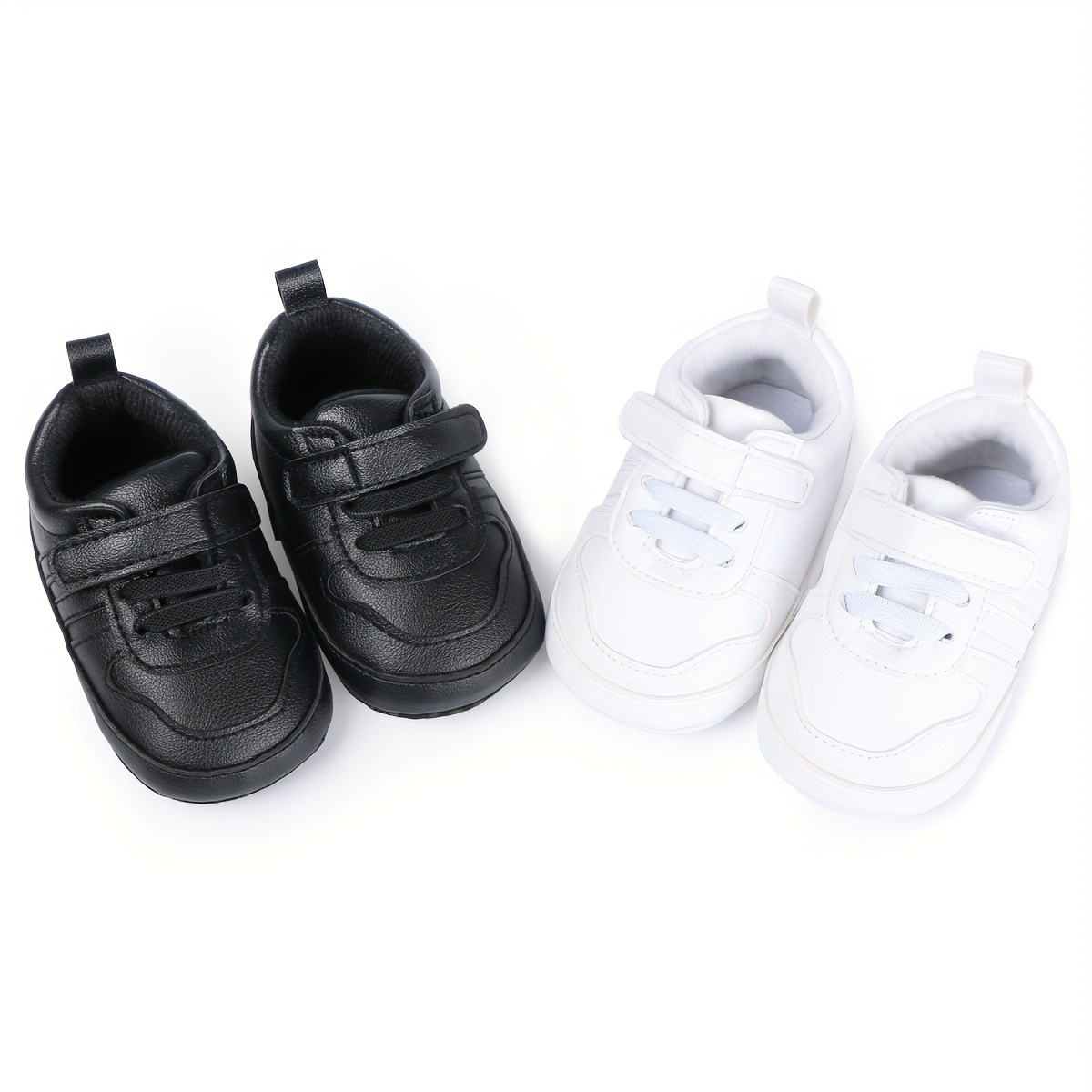 Baby Boys Girls Low Top Ankle PU Sneakers Soft Rubber Sole Infant Moccasins  Newborn Oxford Loafers Toddler Wedding Uniform Dress Shoes