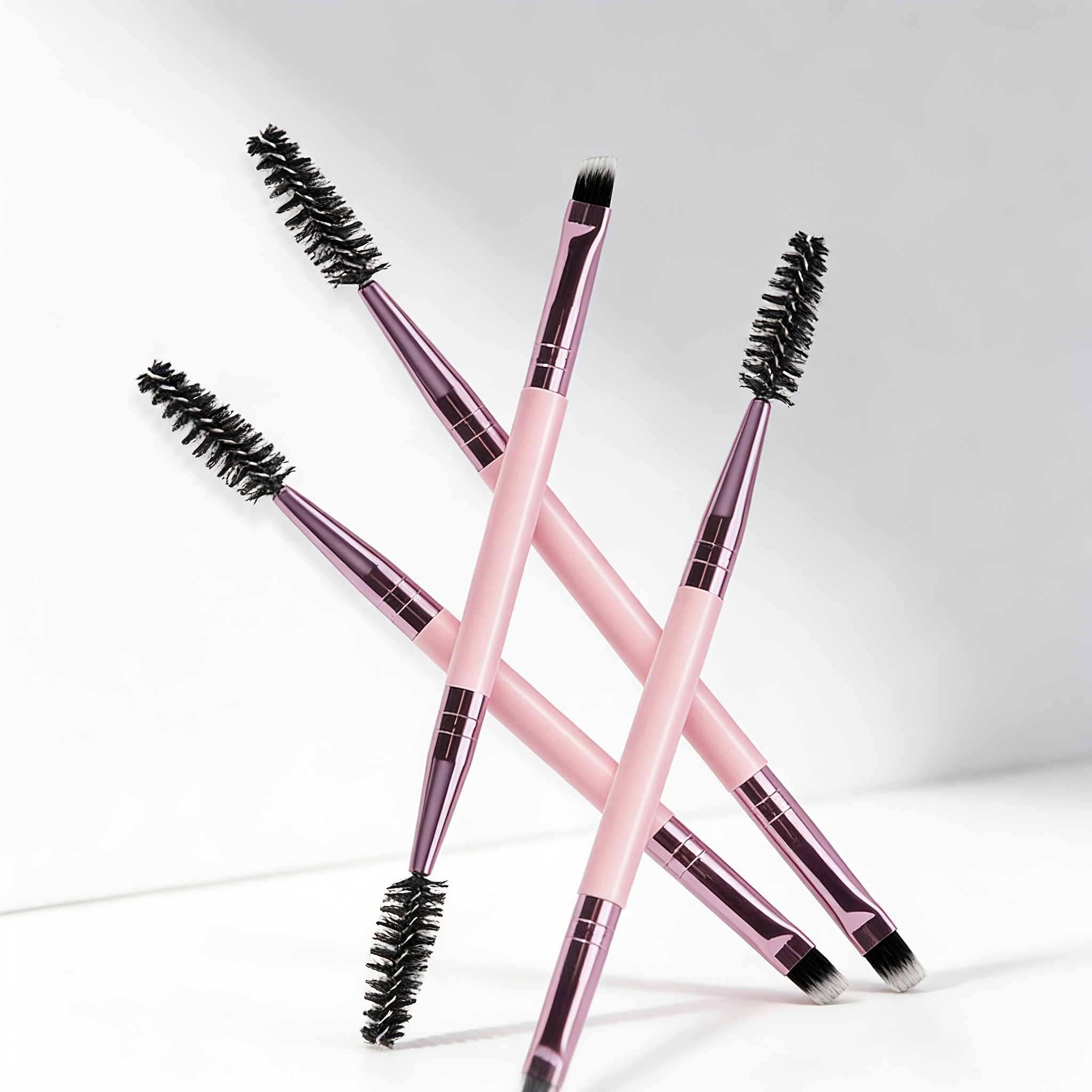 TEMU Set de Brochas para Cejas de Punta - Brocha Angulada para Cejas, Peine, Modelado y Relleno para un Ceñido