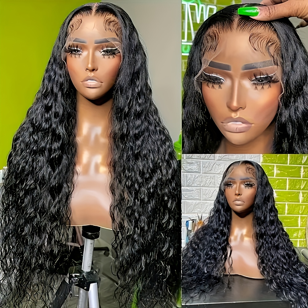 Luxurious 26" Water Wave Lace Front Wig For Women - Pre- Hairline, 180% Density, Glueless Curly Style, For Daily Wear &