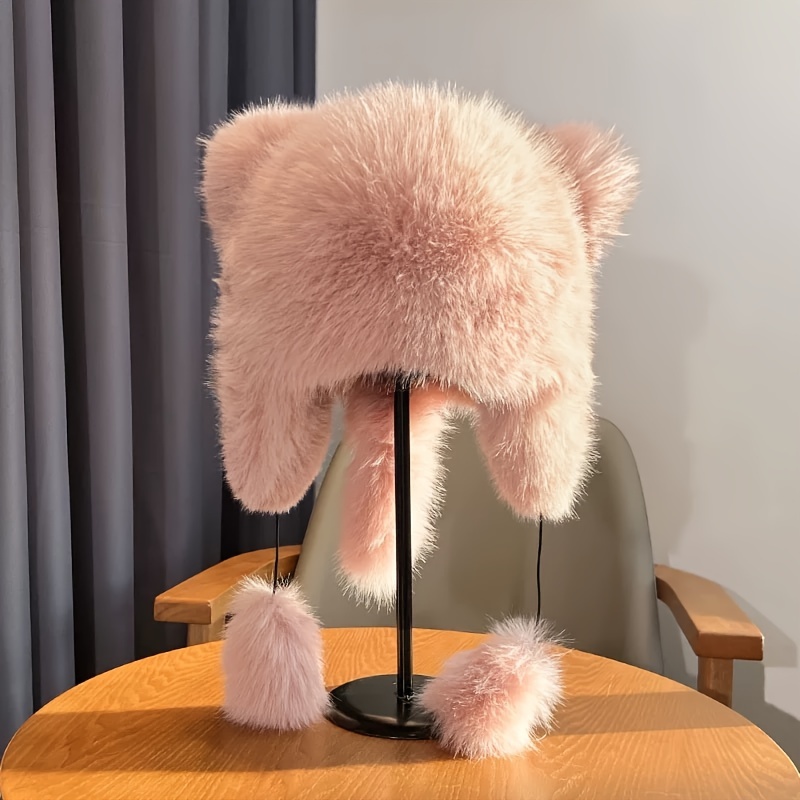 

Small 2024 New Ladies Bear Hat For And Ear Hat