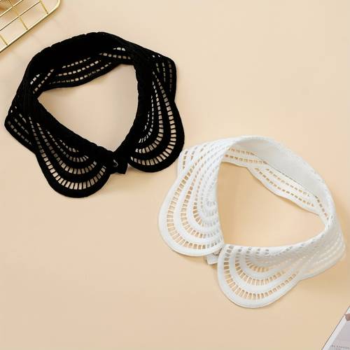 1pc hollow style and white new exquisite fashion versatile womens collar