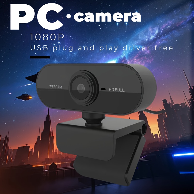 TEMU USB 플러그 앤 플레이, 자동 초점 및 줌 렌즈가 있는 1080P HD 풀 HD 미니 PC 웹캠 - PC/맥/노트북용 컴팩트 디자인, 실시간 영상 통화, 온라인 회의, 게임, 가상 배경, PC용 웹캠, 가상 회의 기어, 미래형 디자인, 고품질 렌즈