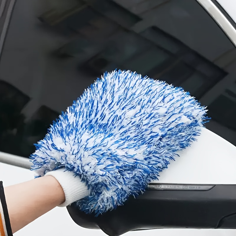 Large Colorful Long Plush Microfiber Coral Car Cleaning Towel, Car Wash Supplies