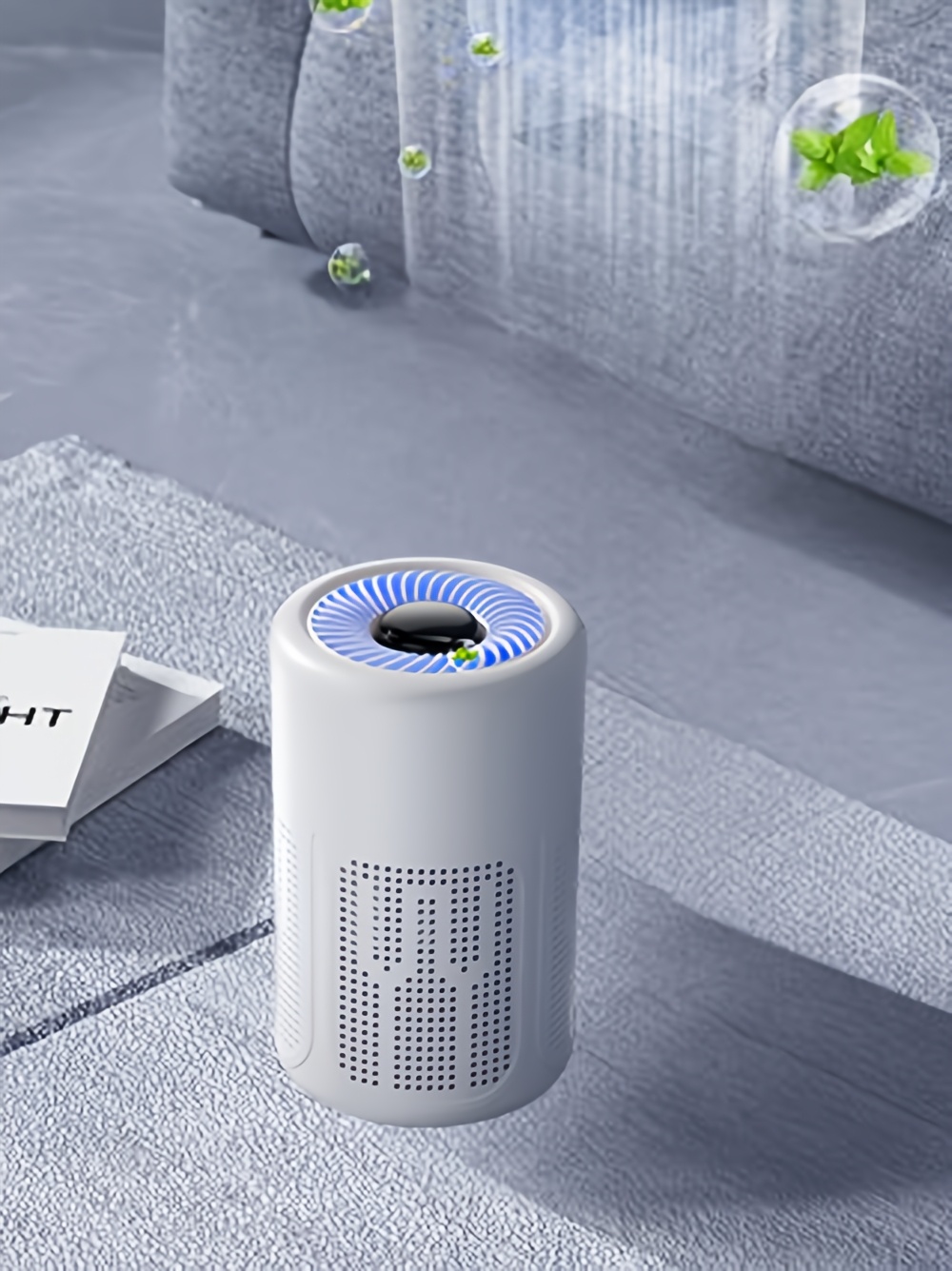 USB- Portable Air Purifier with Negative Ion Technology & HE-like Filter-like Effect - Eliminates Formaldehyde, Smoke, Odors, Allergens, Dust, Pet & Smoke - Plug-in Air for Home, Office, Car, Bedside (USB-