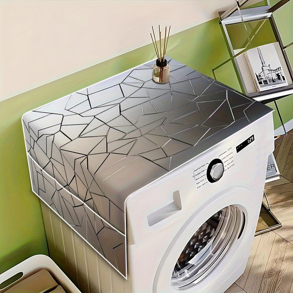 TEMU 1pc para Refrigerador/Lavadora/Horno, Diseño Geométrico con de Grietas, Moderno y Minimalista, Adecuada para Nevera, Lavadora, Microondas y