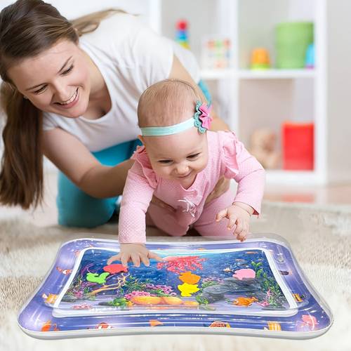 1 inflatable crawling mat an world anime ocean themed pat and mat a cartoon ocean inflatable crawling mat that promotes infant and toddler movement and entertainment
