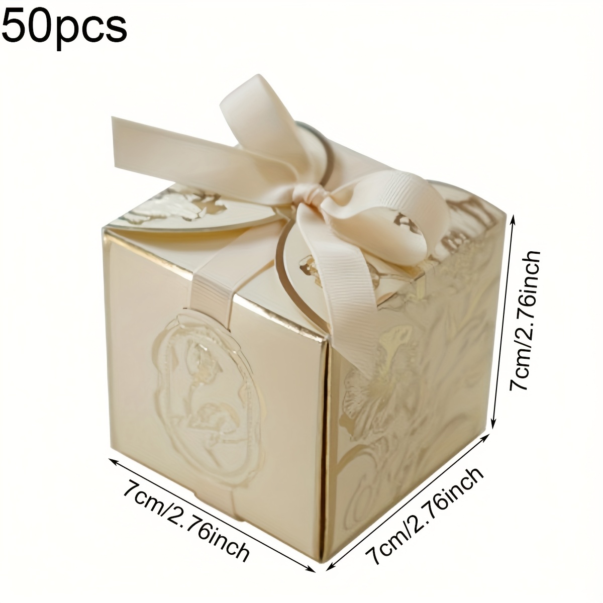 TEMU Gift For Her/him 50pcs/pack, Exquisitely Packaged High-end Candy Box With Packaging, Light Luxury Gift Box, Wedding And Celebration Light Luxury