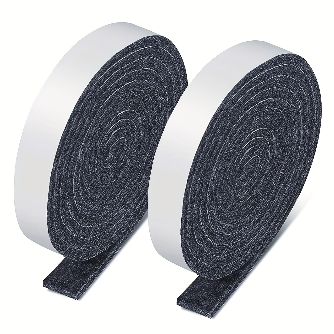 E-shop 2er-Pack Selbstklebende Filzgleiter, 2 mm Dicke, Möbelgleiter aus Filz (100 cm x 2 cm), Zuschneidbar, Starker Kleber, Rutschschutz für Stühle
