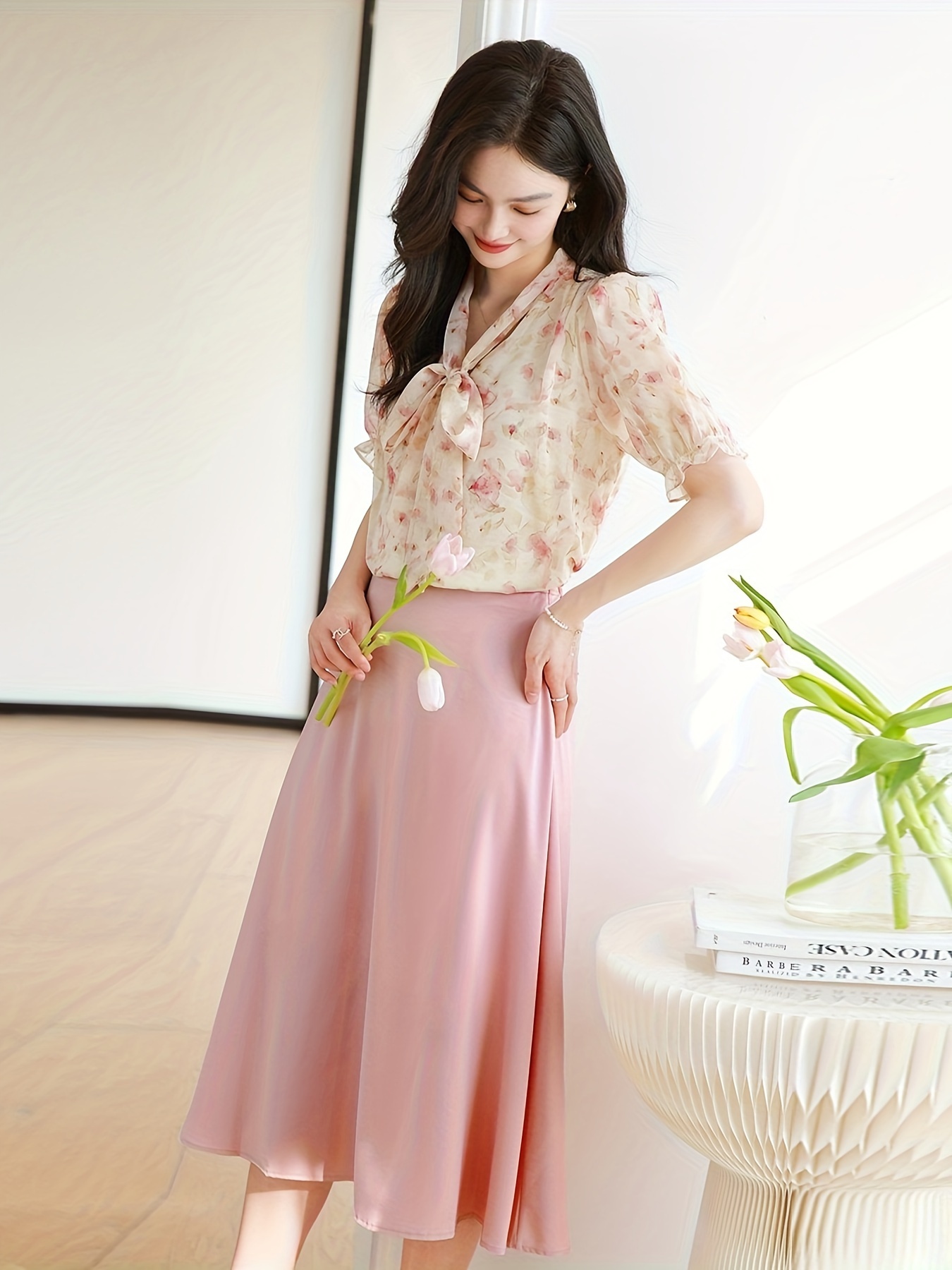 french two piece high end women's 2024 spring new half skirt