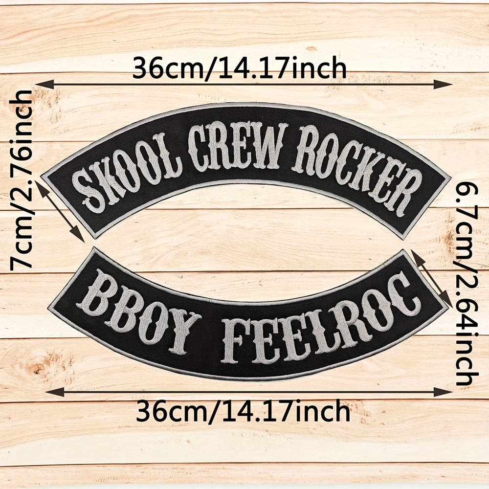 TEMU Custom Set Of 2 Large-sized Embroidered Leather Armor Vest Patches With Multiple Color Options. Cycling Jersey Decorative Patches With Adhesive