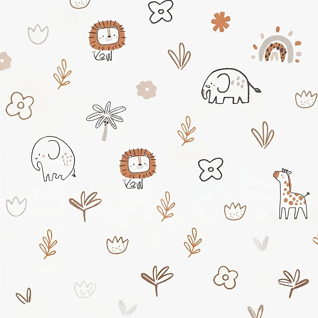 Adorable Minimalist Animal Wall Stickers, Suitable For Hotels, Homestays, Offices, Bedrooms, And Living Rooms, Removable Wall Decals