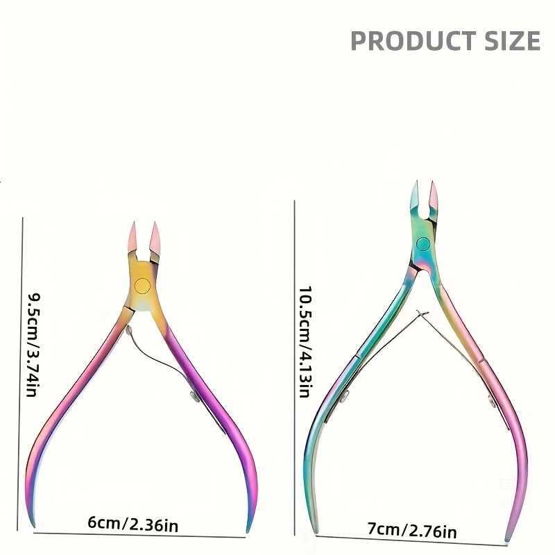 2pcs Nail Cuticle Scissors Stainless Steel Dead Skin Remover Pedicure Eagle Beak Pliers Manicure Tool