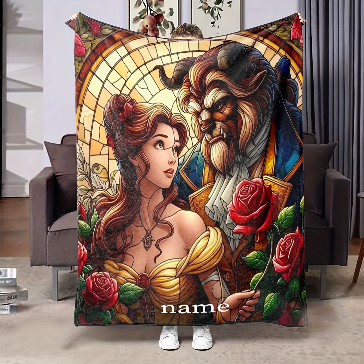 

en Personnalisée Nom Imprimé - , Réversible, Toutes Canapé, Lit, &