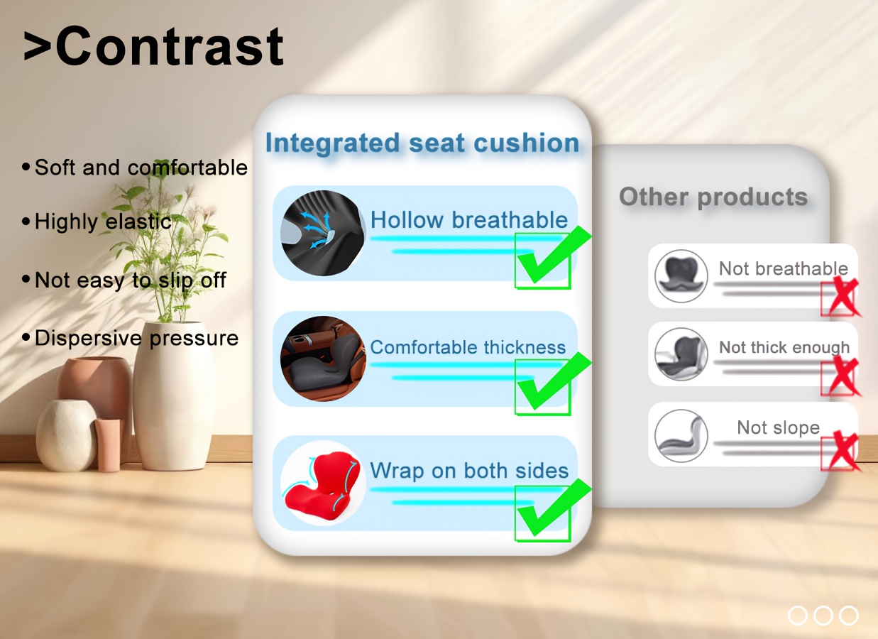 an hemorrhoid office integrated cushion enlarged and lengthened detachable and washable suitable for people who sit for a long time a great gift for the back to   christmas etc posture   lumbar support cushion supportive shape detachable cover slow rebound foam durable padding versatile cushion back support cushion office workers students Product details 6