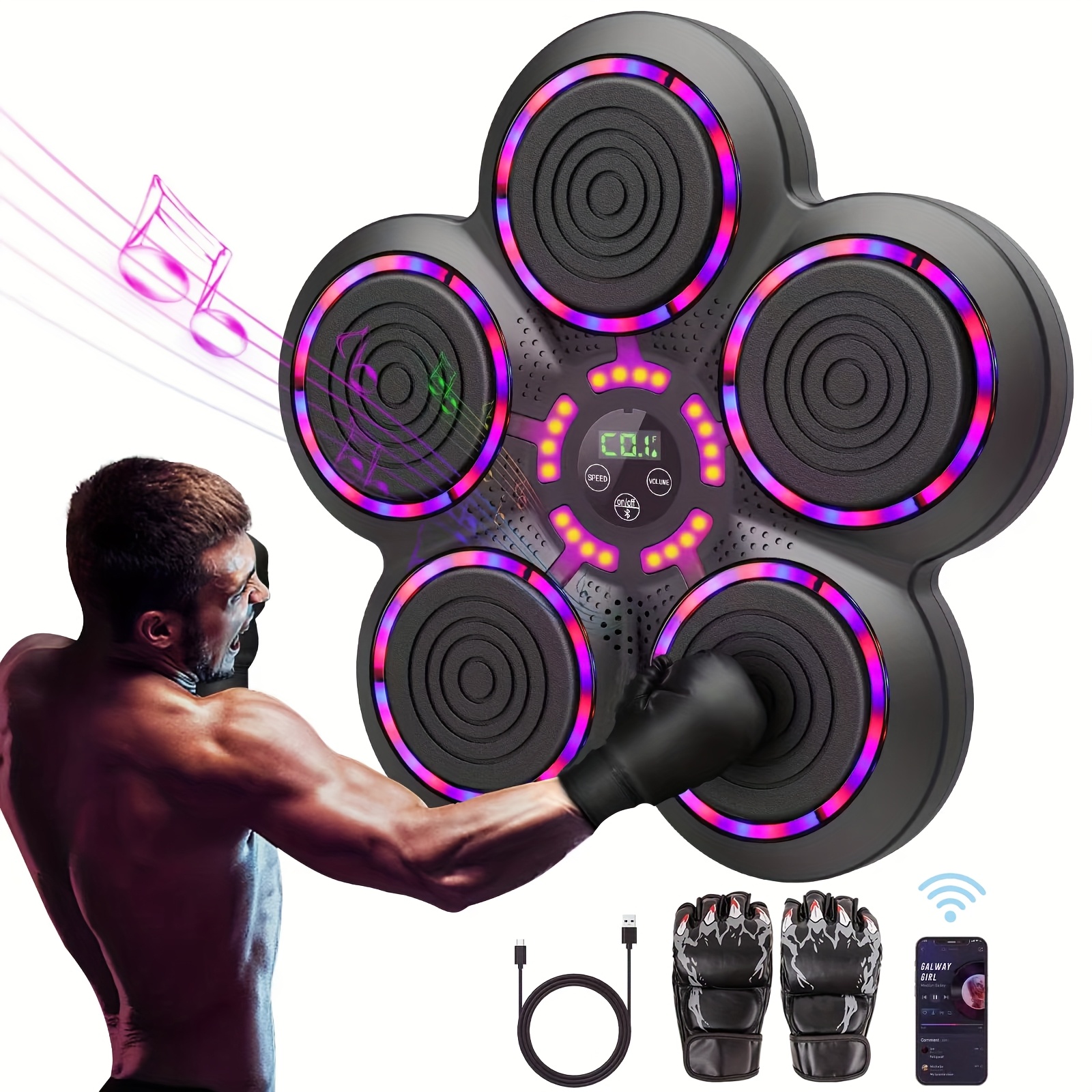 

Smart Wireless Music Boxing Machine, Wall Mounted Punching Equipment