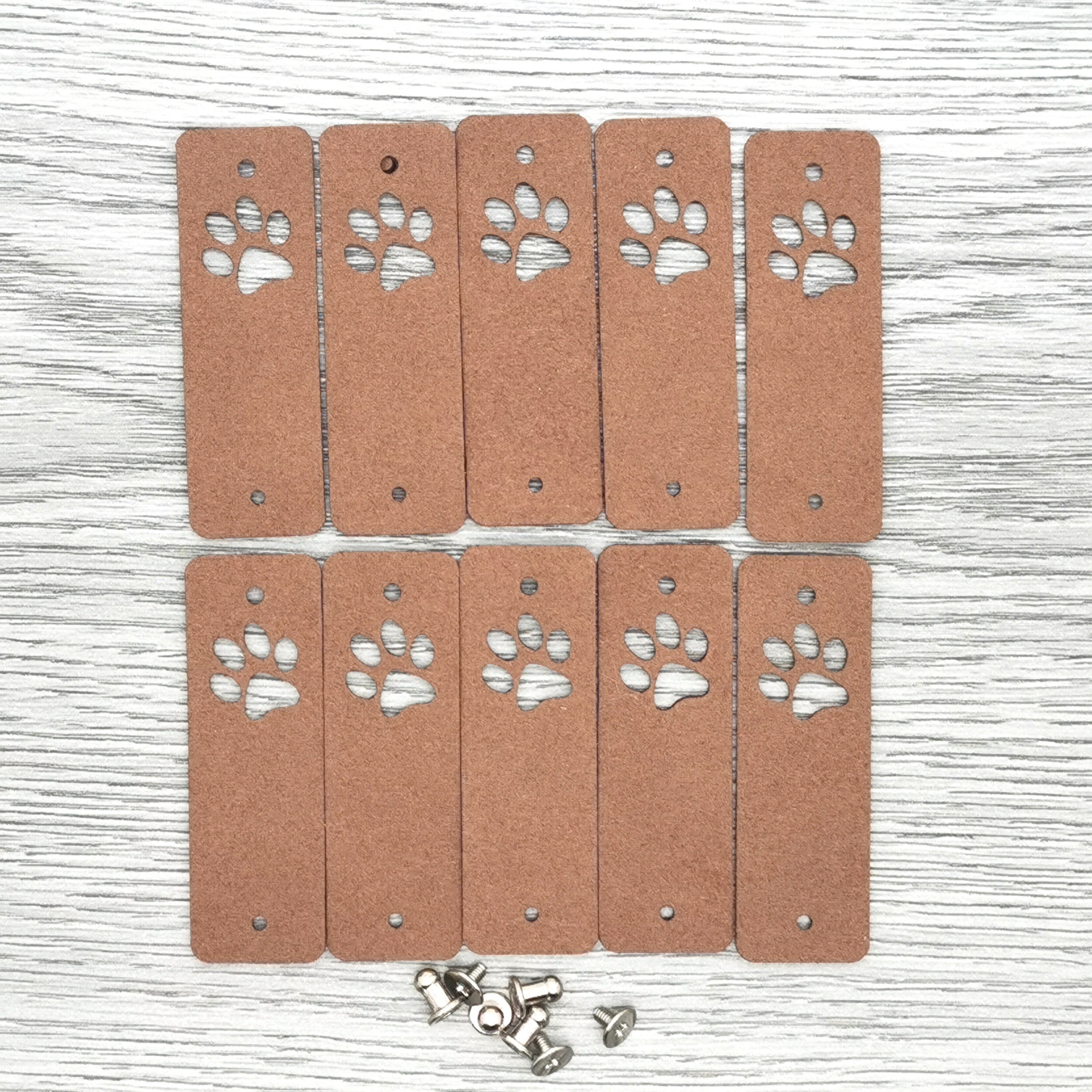 TEMU 10 Handmade Tags With Hollow 'footprint' Designs, With 10 Sets Of Nails, Crochet Hang Tags, Handmade Products, Handmade Product Labels, And