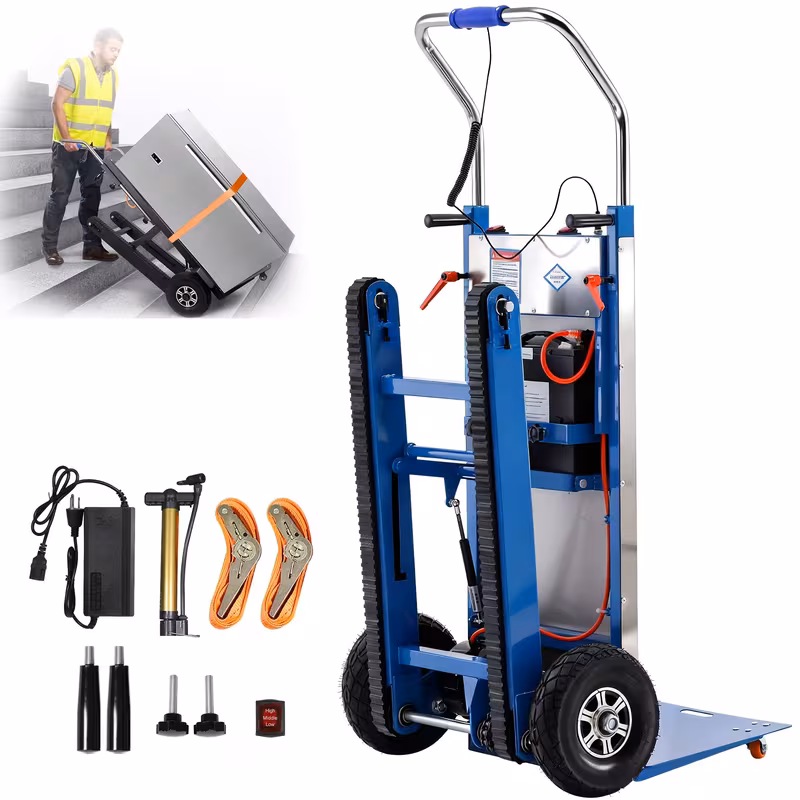 sturdy stair climbing trolley supports up to 900 features 3 folding telescopic handle and portable design ideal for mobile warehouse and business applications Product details 1