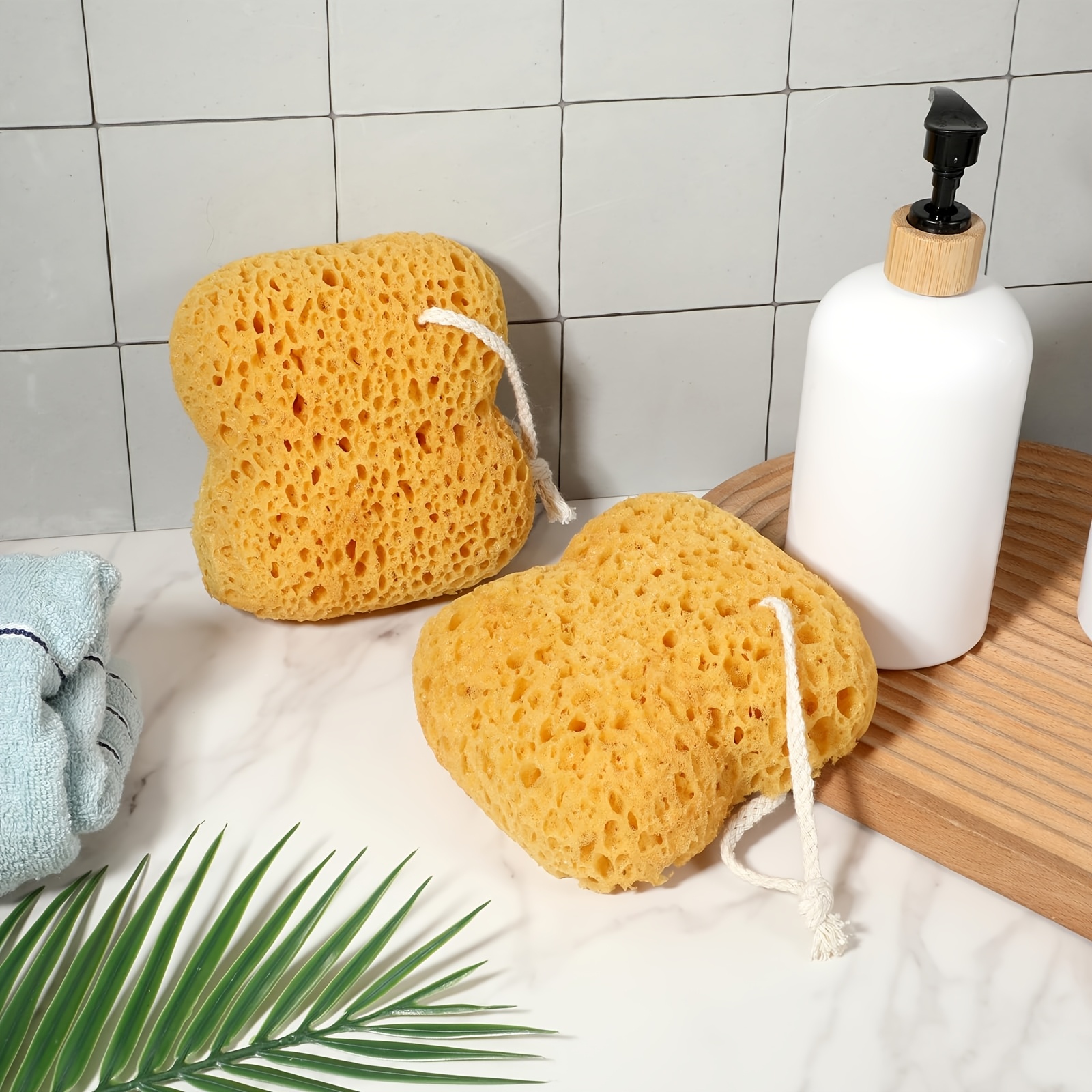 3pcs Unisex Exfoliating Bath Sponges, Larger Size