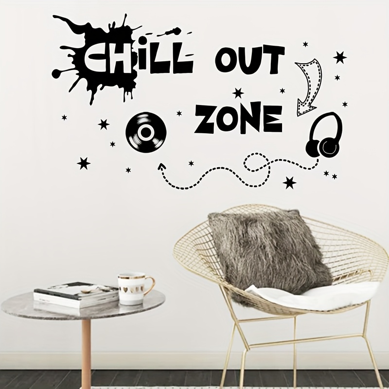 Image of English Identifying Musical Elements Wall Sticker, Decorating Living Room Porch Bedroom Self-adhesive Painting, Removable Pvc Wall Sticker Mural