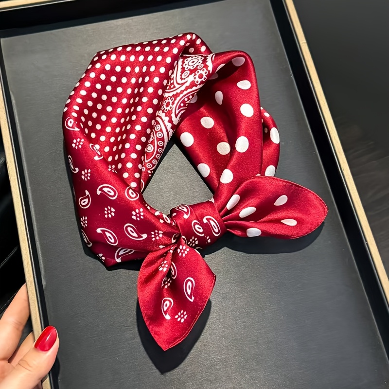 TEMU Pañuelo cuadrado para mujer con estampado de y cintura de tambor a , y , uso multifuncional, pañuelo para la cabeza, bufanda, chal, cortavientos