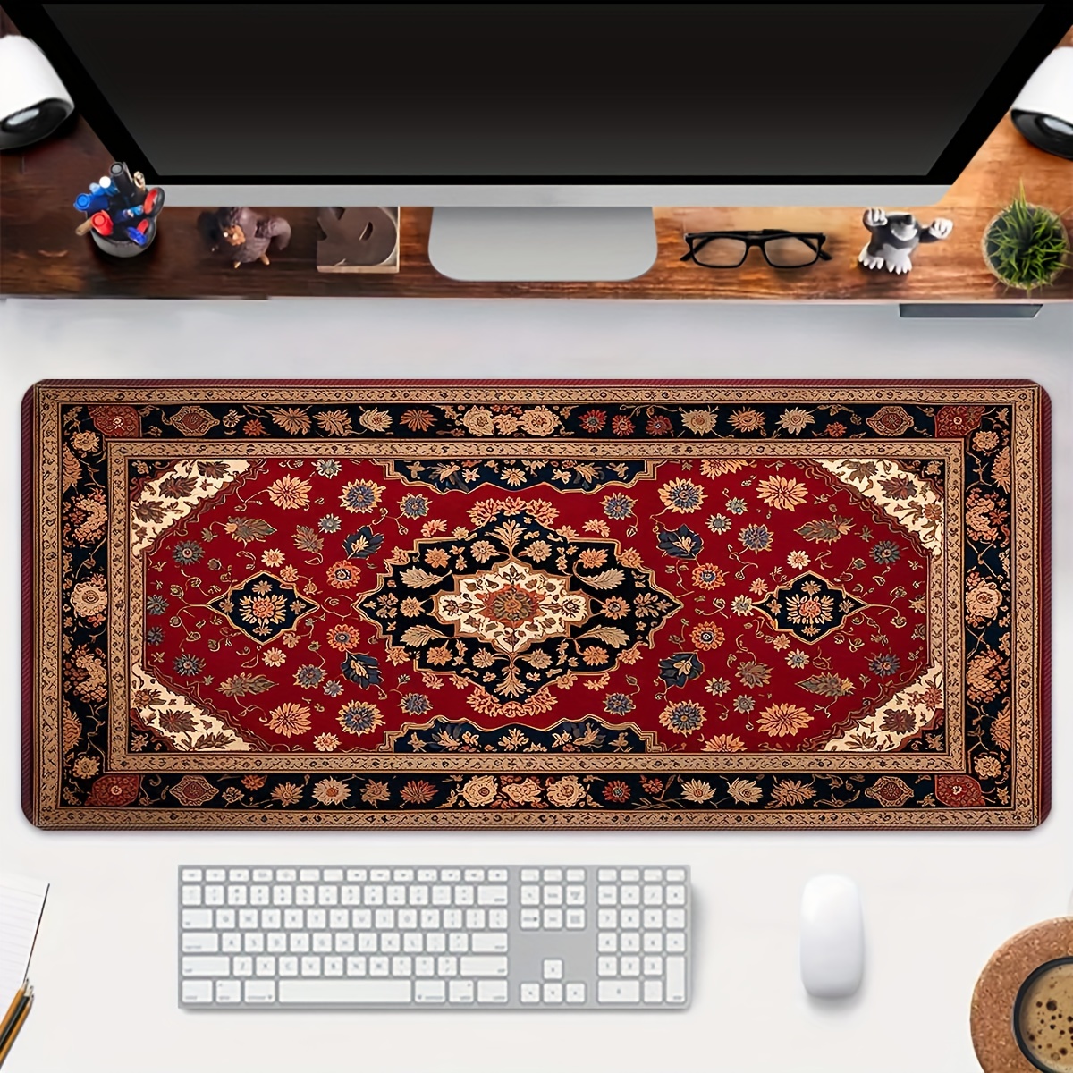 

Extra Large Extended Gaming Mouse Pad, Non-slip Rubber Base Desk Mat, Washable Oblong Office Computer Mousepad With Precision Edging, And Stylish , Mouse Pads For Desk