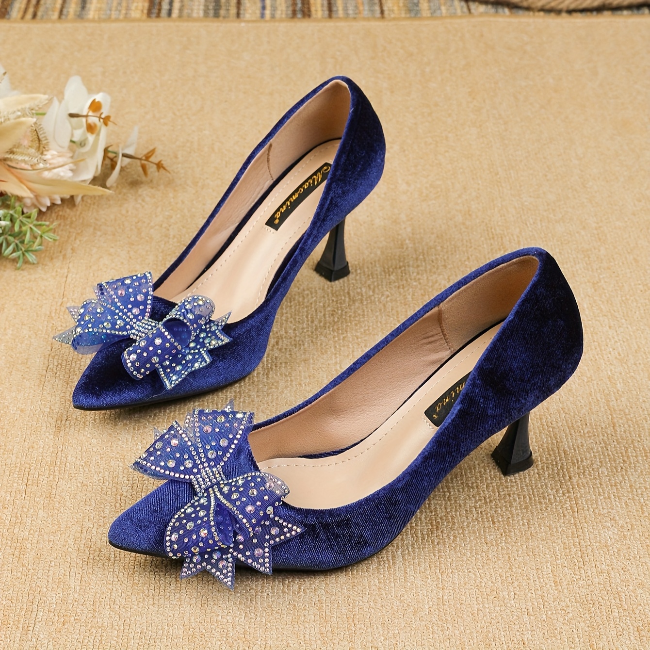 Navy Blue Dress Sandals Flat Slide Sandals Womens Navy Blue Flat Sandals  Flat Sandals Cute Navy