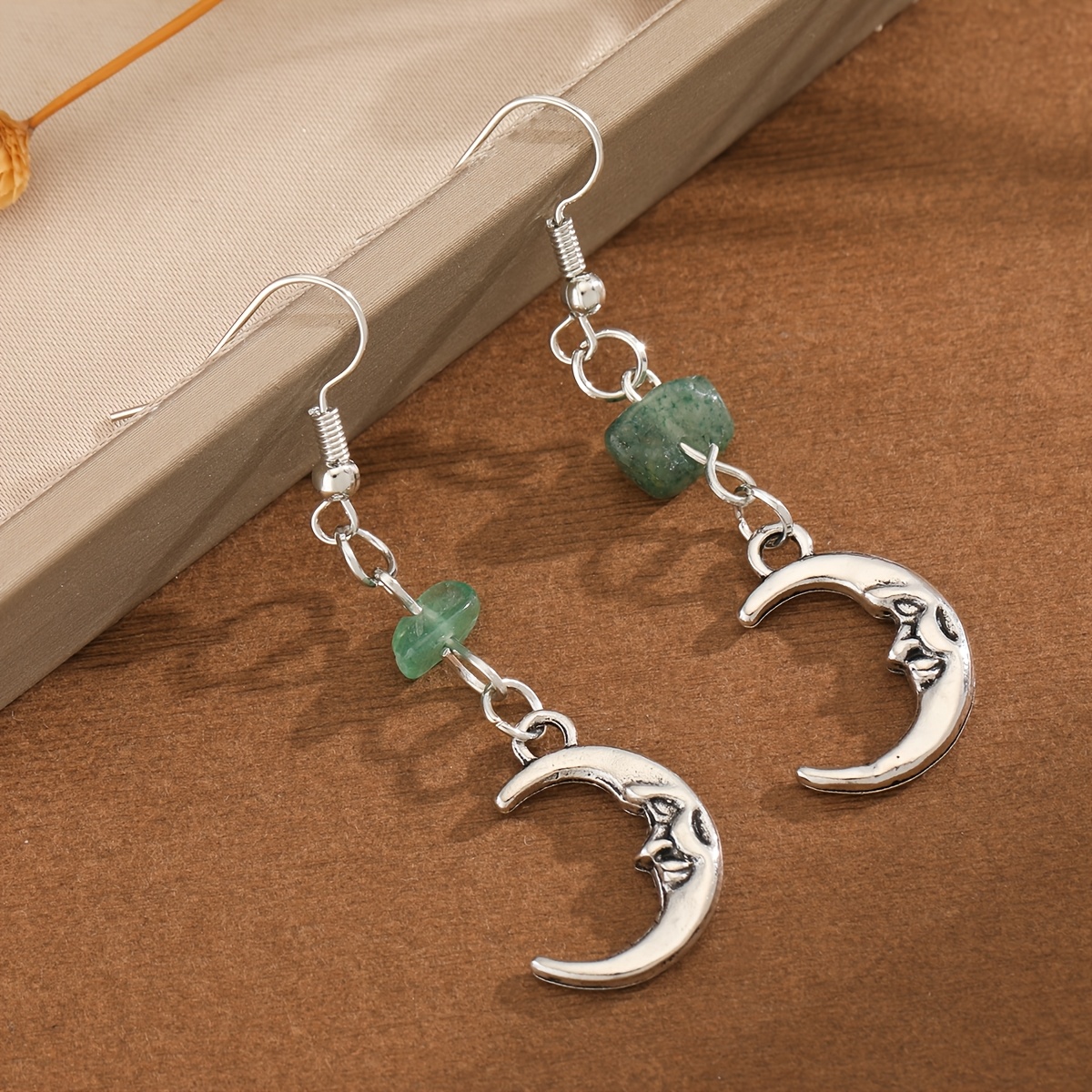 Women's Creative Moon Tassel Pendant Earrings, Niche Design