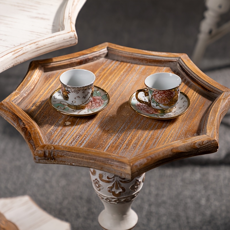 Generic Table d'appoint ronde en C - Table de chevet - Table basse - Table de salle à manger - Table ronde de style scandinave - Facile à assembler - Petite et