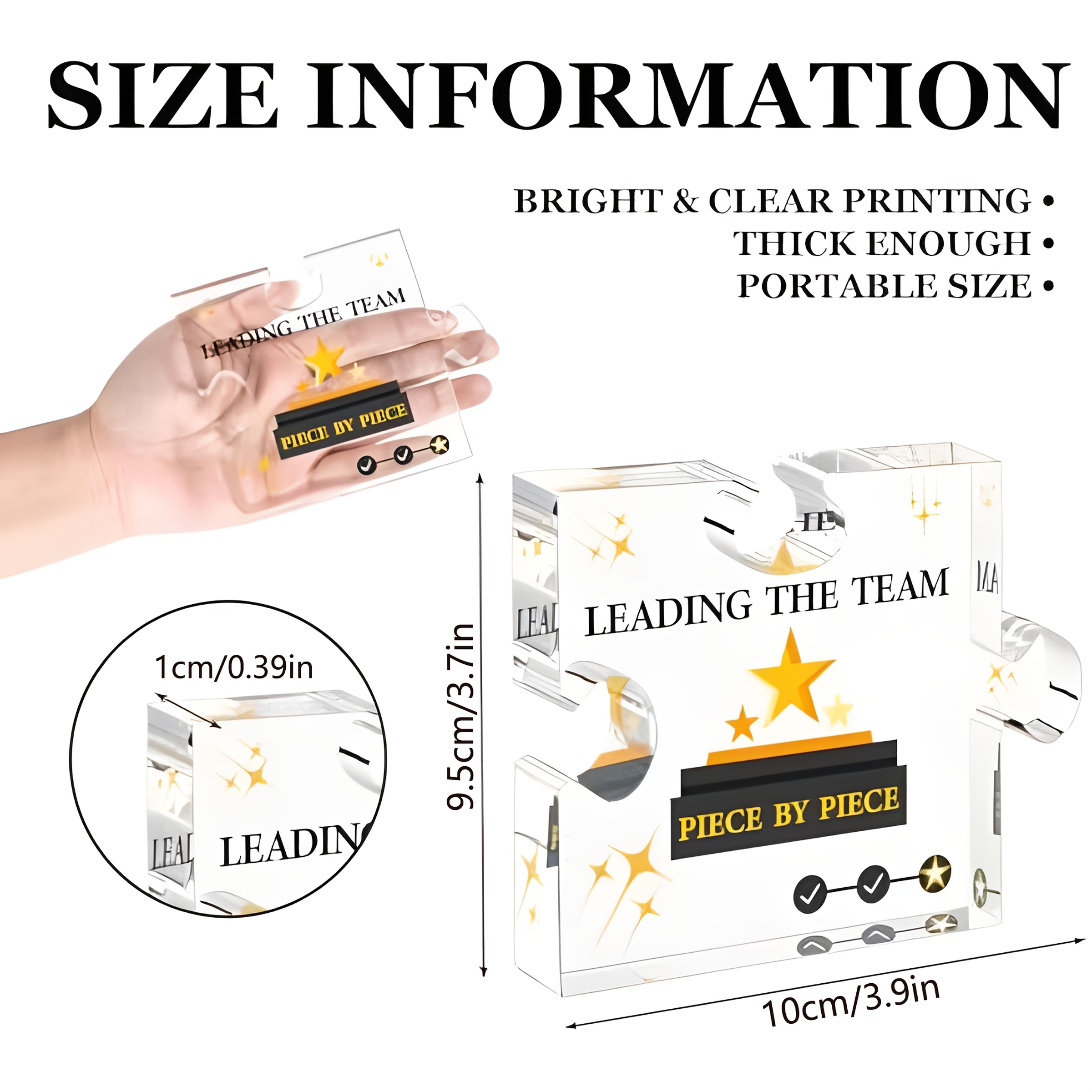 2D Flat, 1pc Boss Leadership Gift Acrylic Team Appreciation Award with  &*;* *&*; Engraved Message C