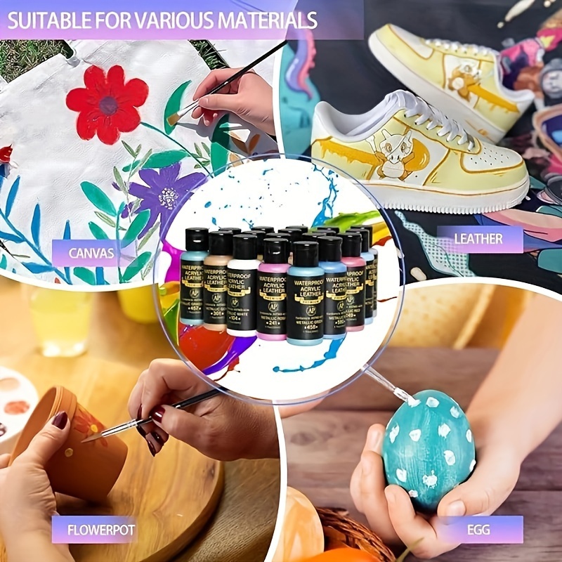 Leather Shoes Does Acrylic Paint Work On Canvas Shoes Acrylic